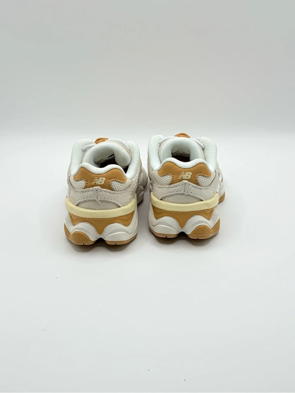 New Balance 9060 Kids White & Tan Chunky Sneaker